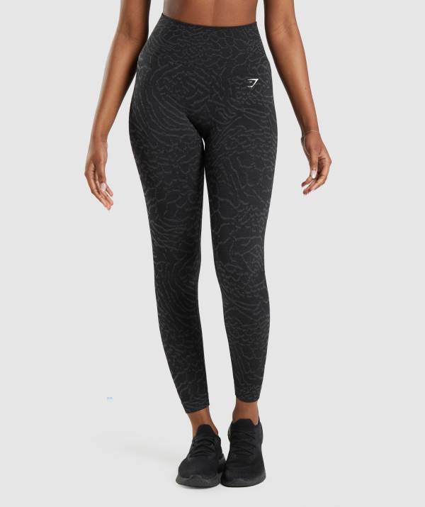 Damske Legíny Gymshark Adapt Animal Seamless Čierne | IF0678352